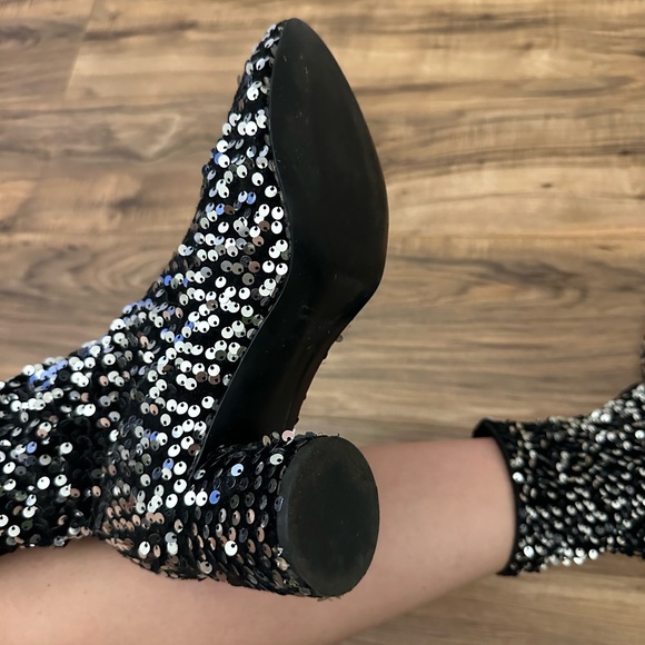 & Other Stories Sequins Heeled Boots Size EU 38